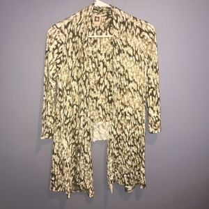 Ann Klein Printed Cardigan Size